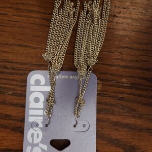 Claire's Chic Gold Chain Earrings